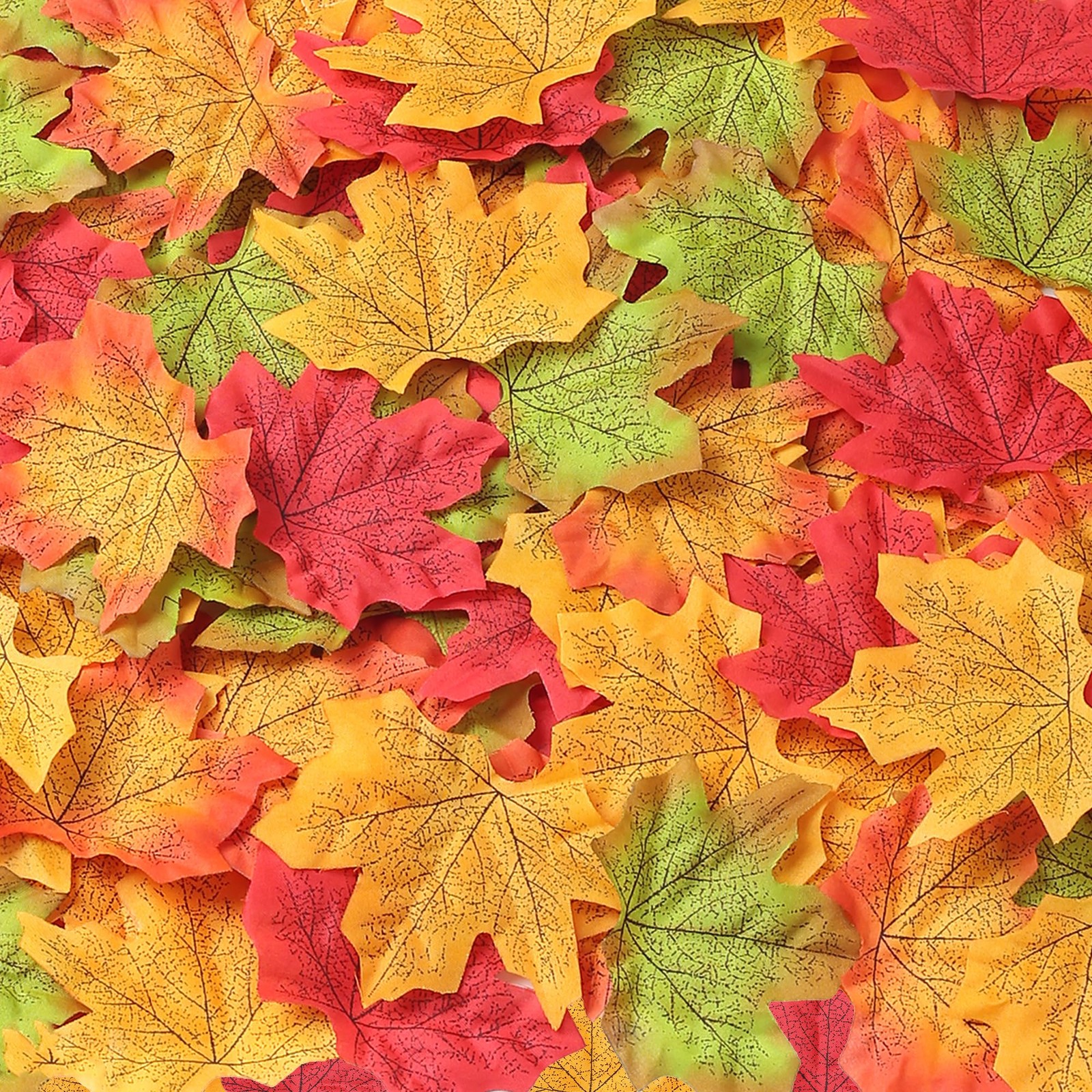 400PC Fake Fall Leaves Autumn Fall Decor for Home Maple Leaf for Wedding Part…