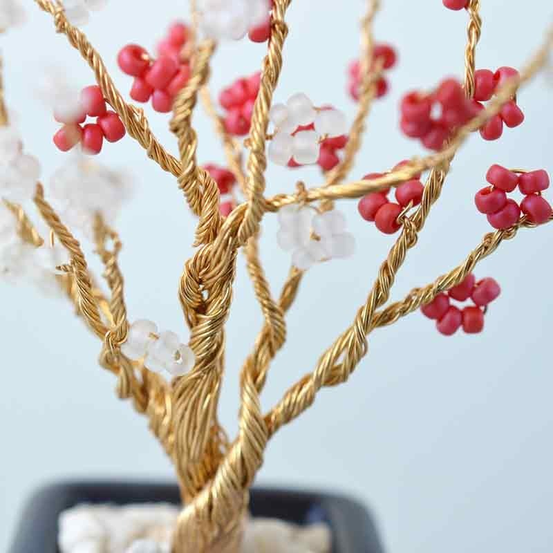 Zen Bonsai PLUM Wire Art Kit Japanese DIY Beaded Tree Home Decor Gift NEW JAPAN
