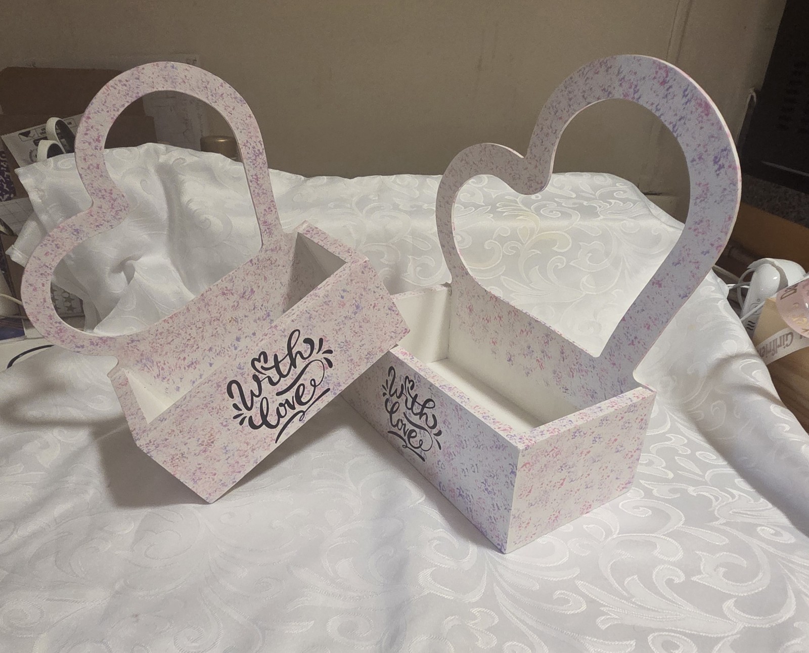 Cajas De Madera Para Flores Decorated wooden boxes for flowers