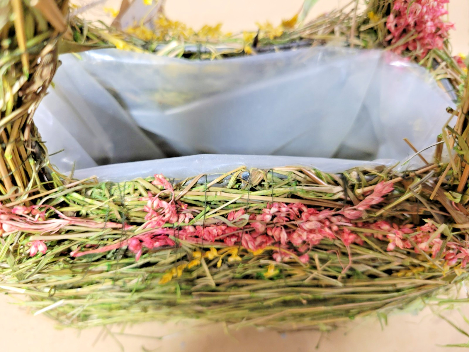 Natural Grass Flower Vine Beaumont Deco Purse Basket~Spring Easter