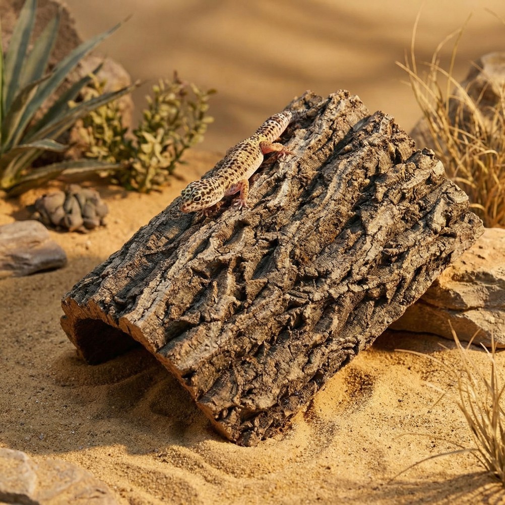 5Pcs Reptile Climbing Cork Bark Durable Natural Brown Terrarium Background
