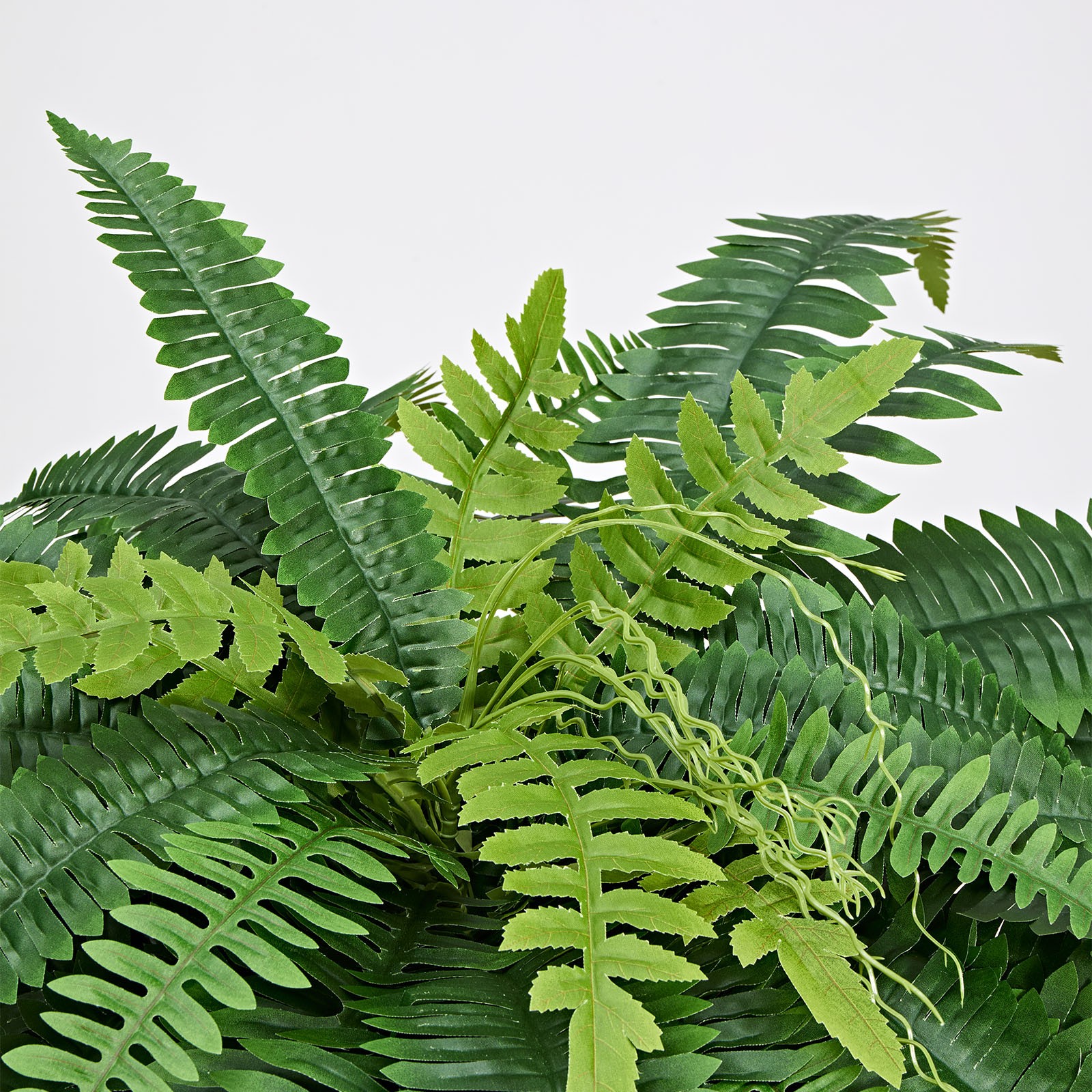 VEVOR 45″ Artificial Ferns Fake Boston Bush 63 Fronds for Outdoor Decor 2 Pack
