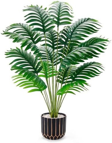 Der Rose Fake Plants Tall Artificial Palm Tree Faux Plants Indoor for Living …