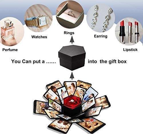 Explosion Box, DIY Explosion Box with 6 Faces, Main Part Assembled black