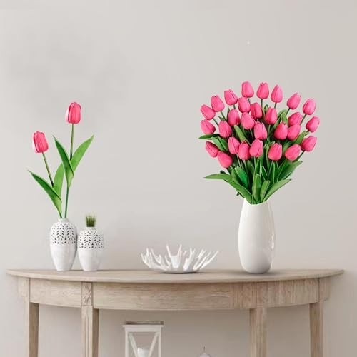 15 Pcs Real Touch Fake Tulips – Artificial Flowers for Wedding, Home, Party Deco