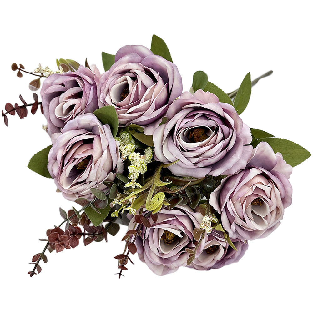 11 Artificial Roses 56cm Tall with Gold Wire Stems for Home and For Wedding