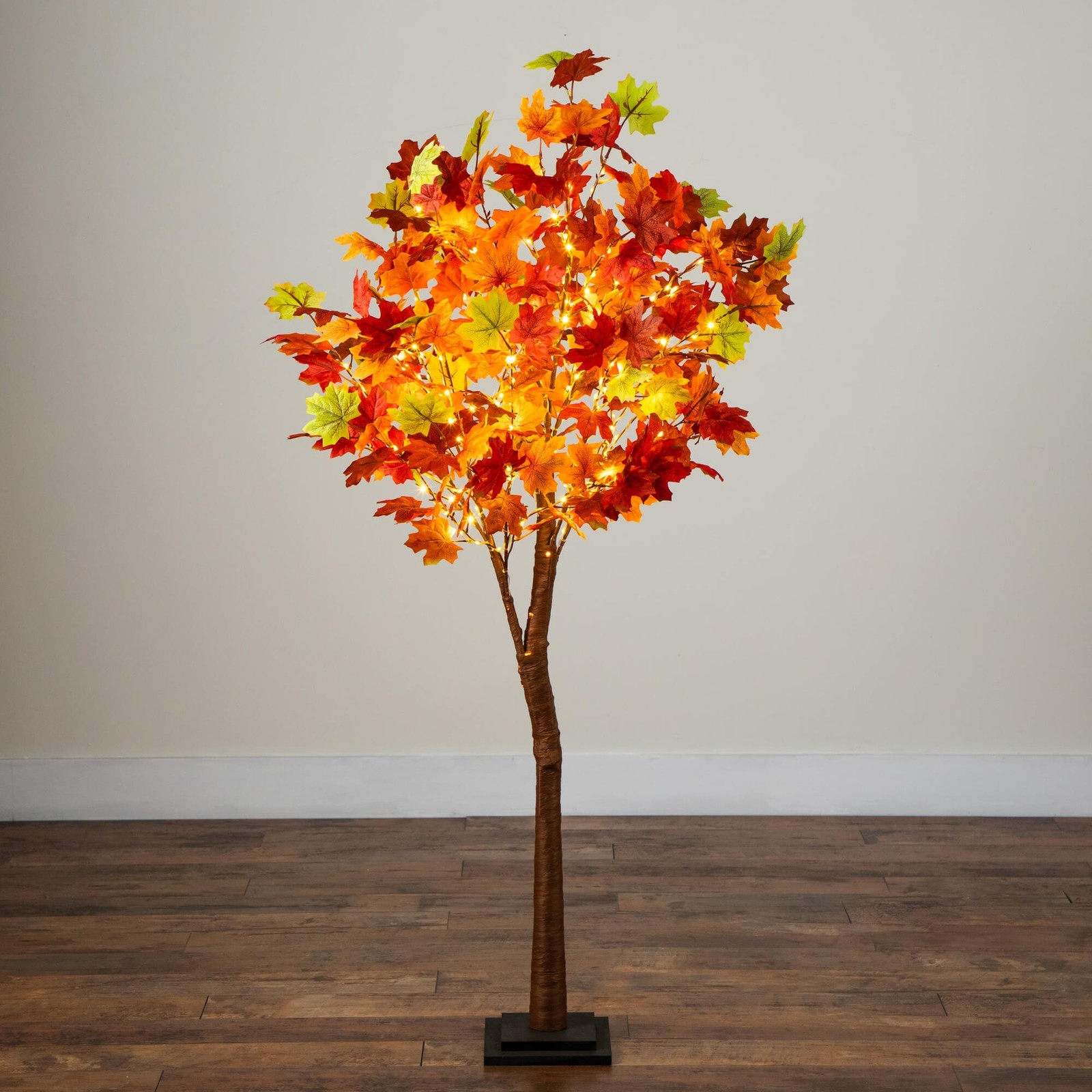 Nearly Natural 5ft Pre-Lit Shades of Autumn Maple Fall Tree w/270 Warm White LED