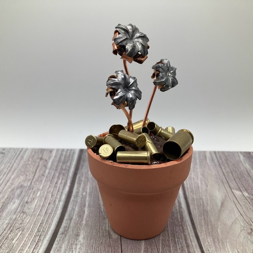 Bullet Flower Pot, Freedom Flowers, Forever Bouquet