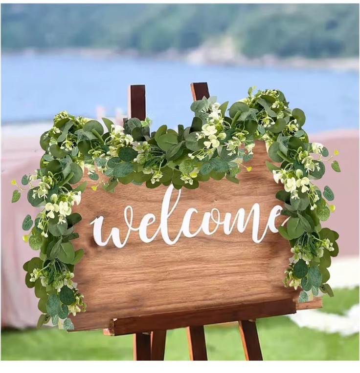 2 Pack Artificial Eucalyptus Garland 5.9FT Spring Greenery Garland Decor