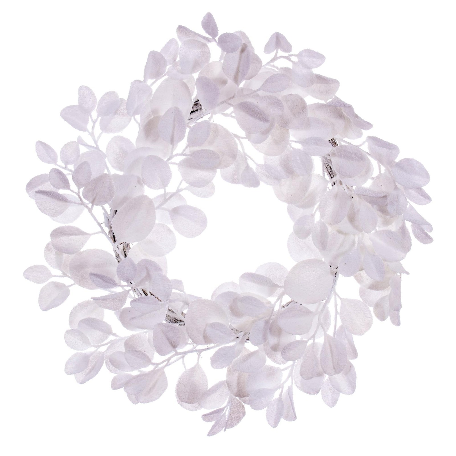 Vickerman 24″ White Artificial Plastic Dogwood Snowy Wreath