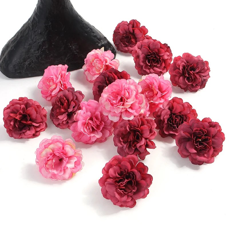 10/20PCs Rose Artificial Flowers 4.5cm Fake Flower Head
