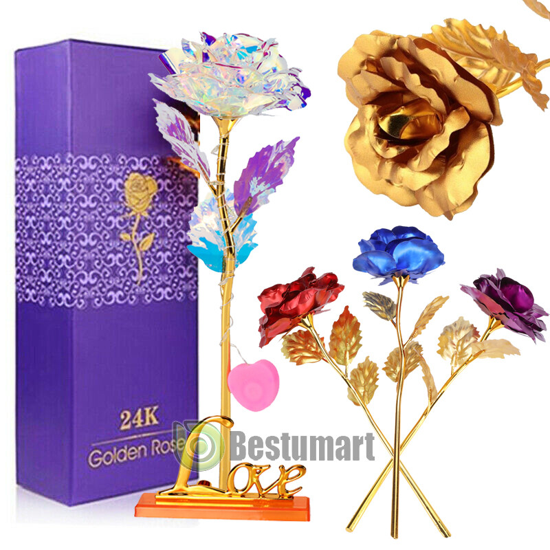 Crystal Galaxy Enchanted Rose LED Glass Forever Flower Home Decoration Gift Box