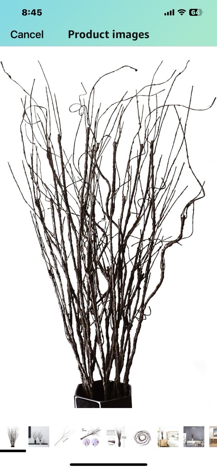 FEILIX 10PCS LIFELIKE CURLY WILLOW BRANCHES DECORATIVE DRIED TWIGS – BROWN