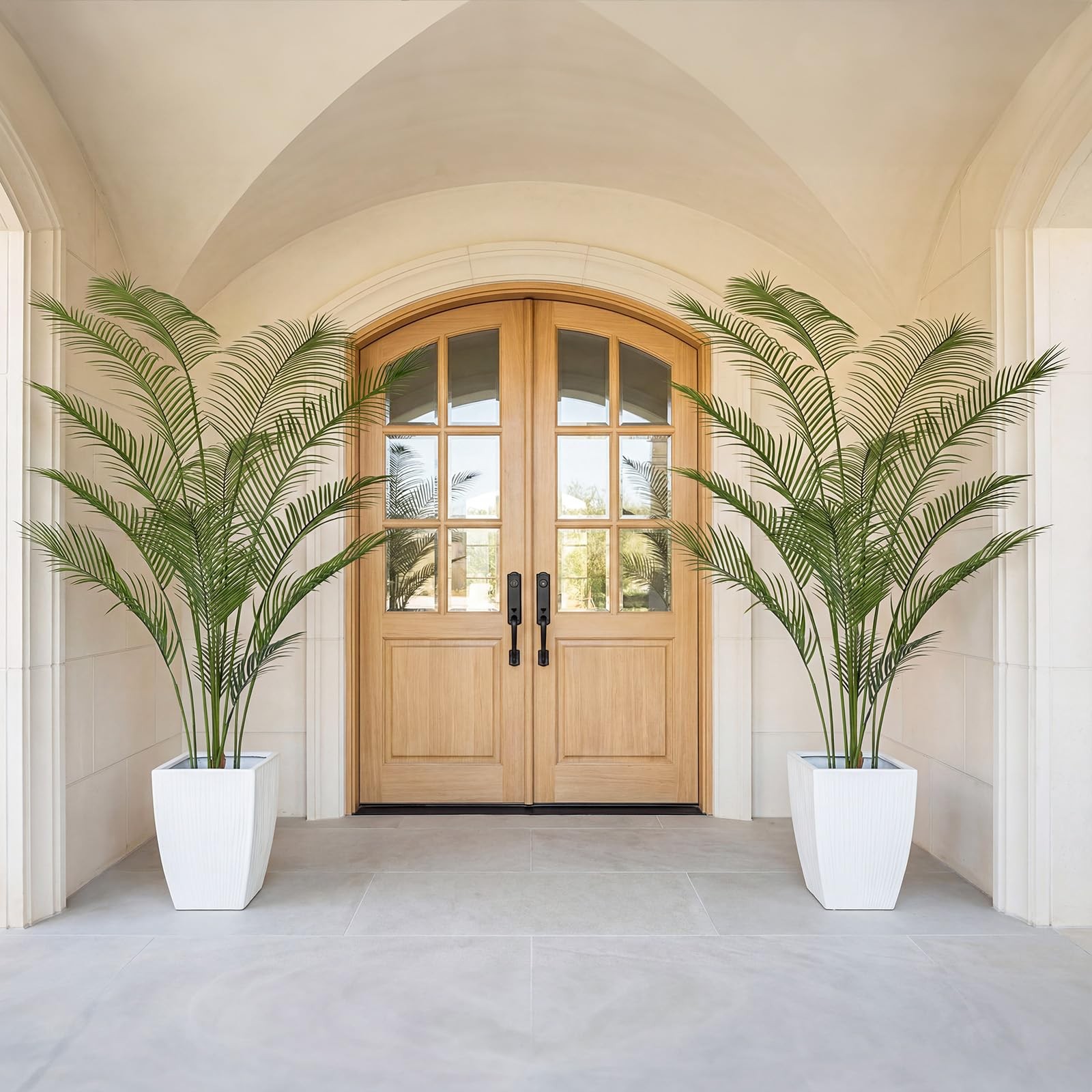 Artificial Palm Tree 7FT Tall Faux Palm Tree Indoor Fake Plants Faux Tropical…