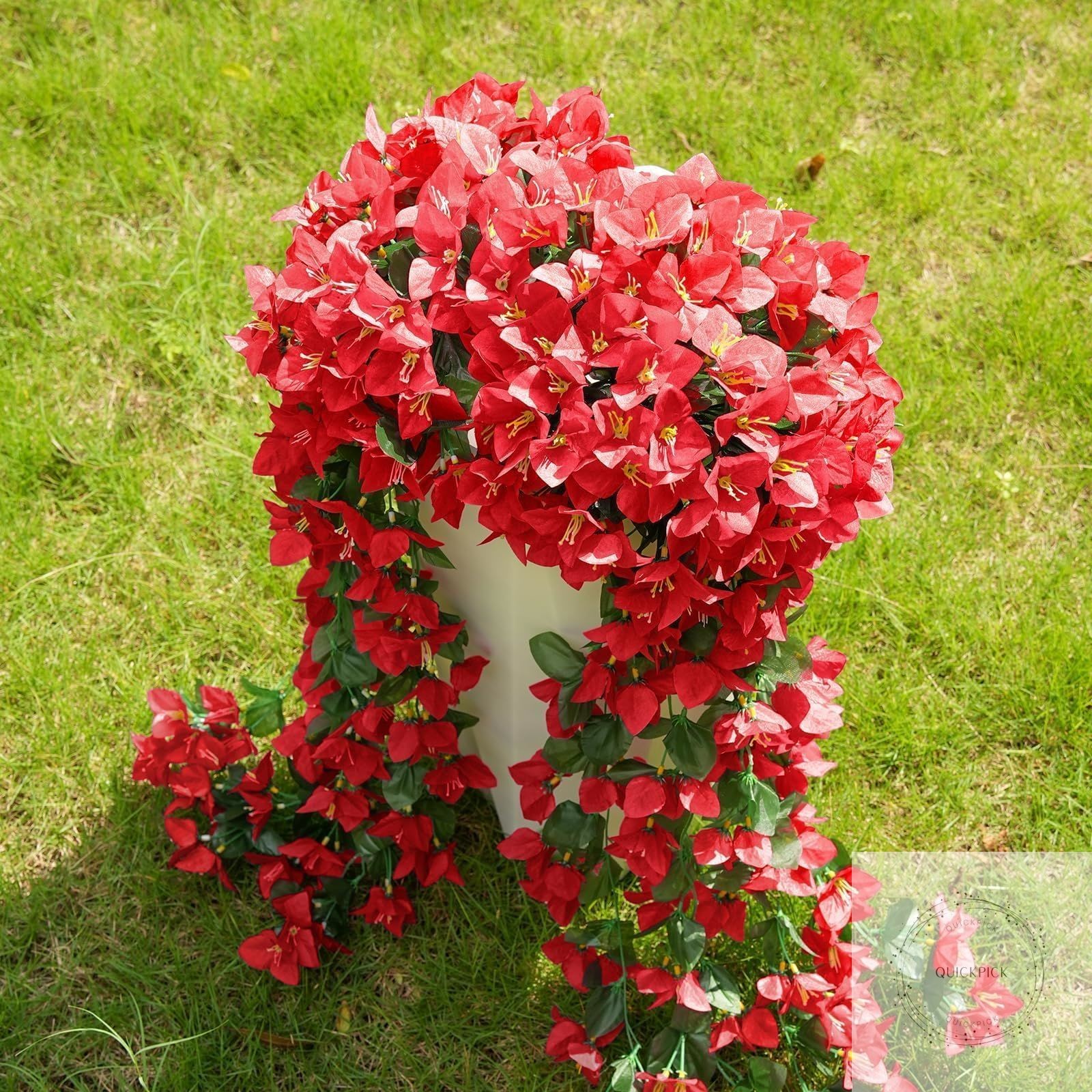 Artificial Bougainvillea for Outdoors Faux Plants UV Resistant Flowers Fake Plas
