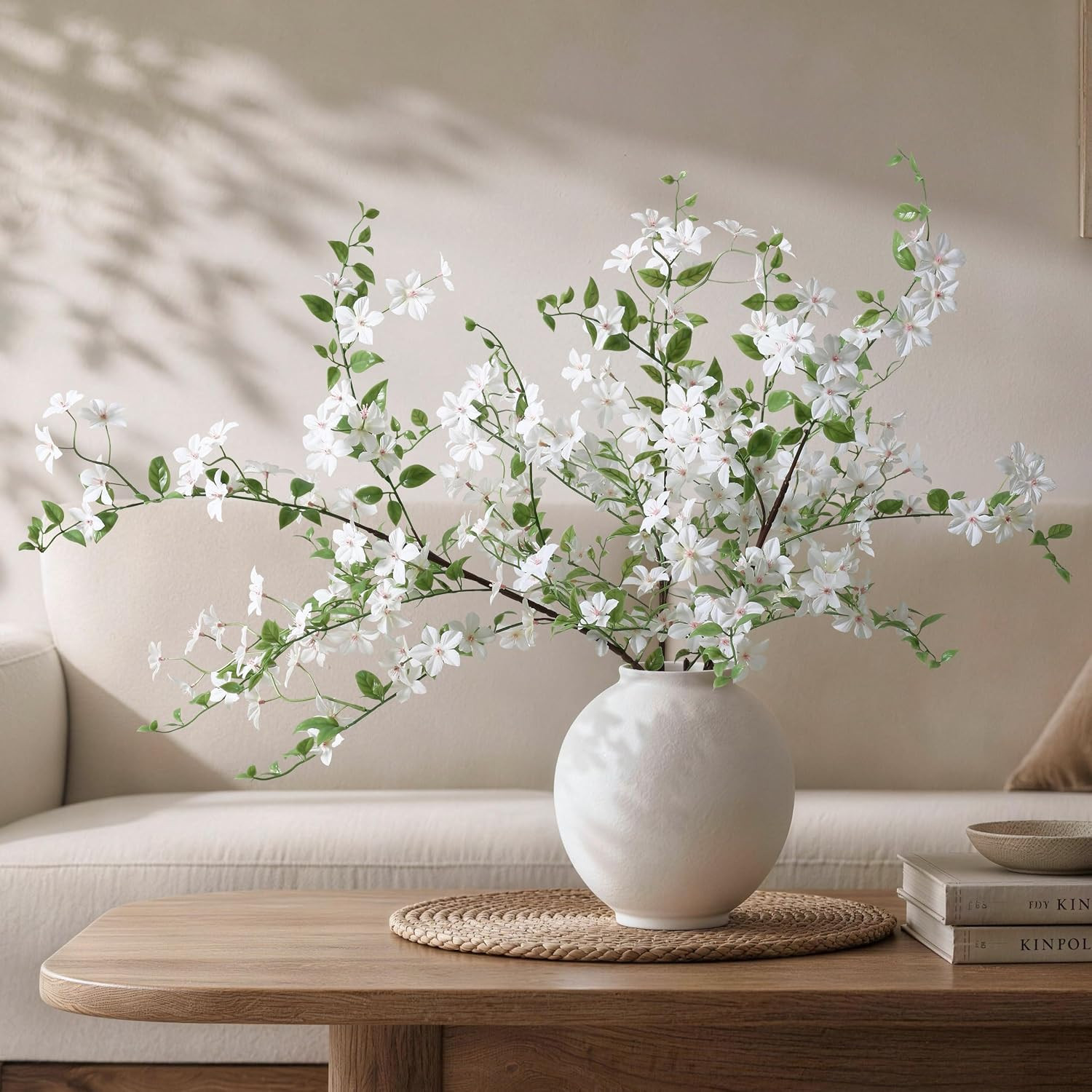 Realistic Faux Greenery Stems – 3 Pcs Artificial Flowers for Home Decor