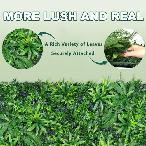 Artificial Hedge Panel 40×120 Inch 33.33 sqft UV Resistant Faux Privacy Fence