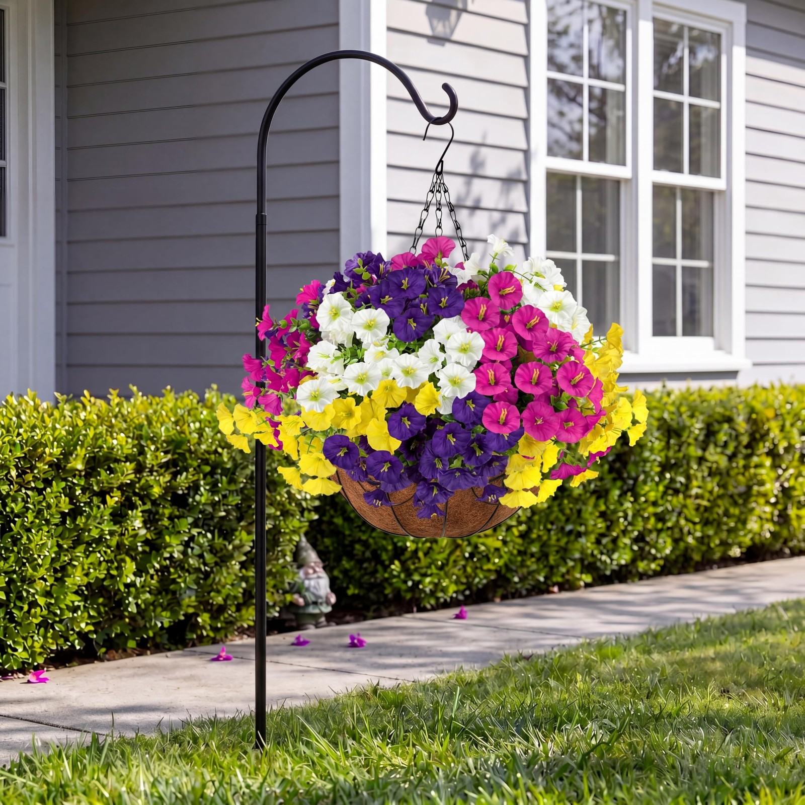 Artificial Flowers for Outdoors with Baskets Hanging Plant Faux Flowers UV Re…