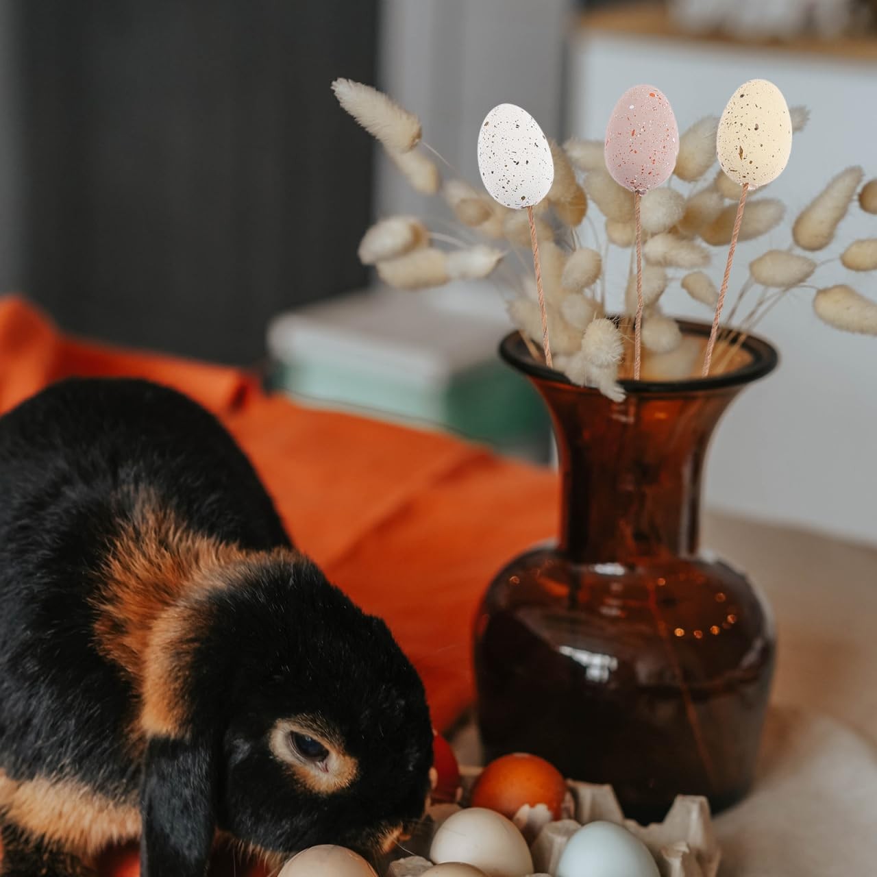 27pcs Easter Spotted Decoration Picks Lifelike Branch Ornaments for Holiday P…