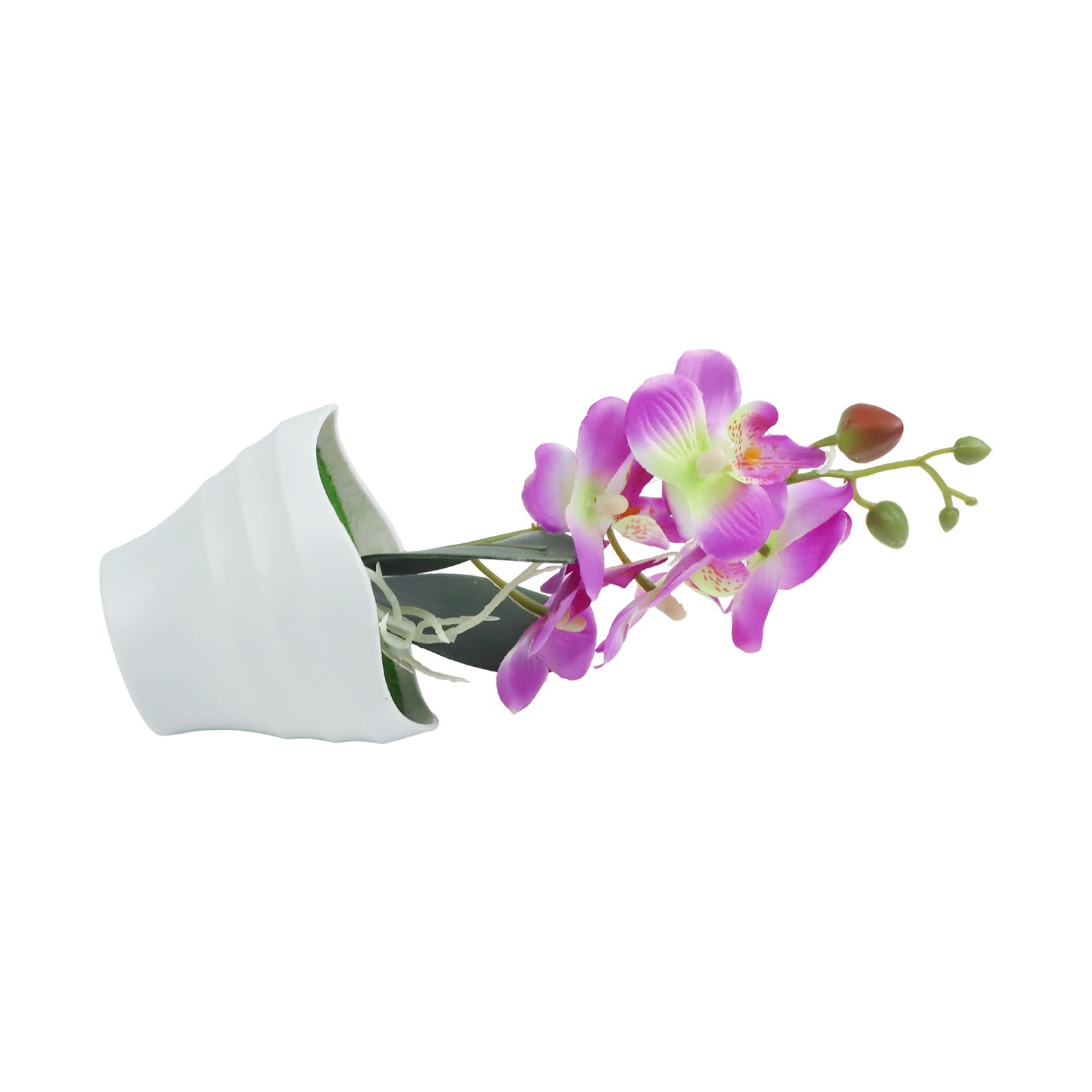 Artificial Butterfly Orchid Flower Plants In Pot Fake Home Wedding Party Decor
