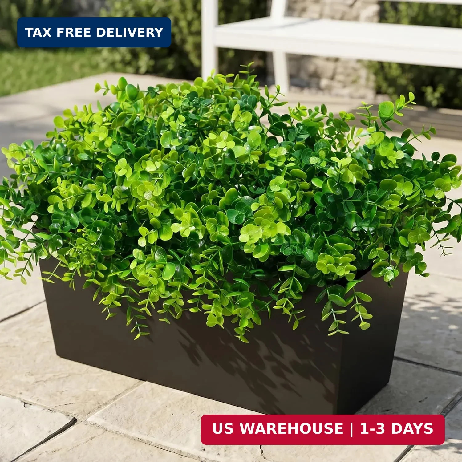 Artificial Faux Outdoor Plants for Spring Summer Decoration, 12 Bundles Fake Pla