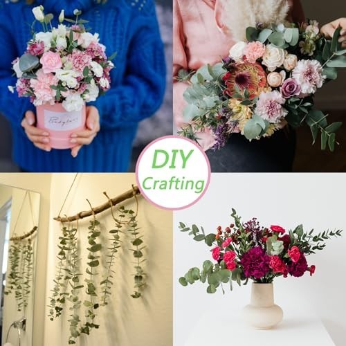10 Pcs Dried Eucalyptus Stems 17″ Real Eucalyptus for Shower Hanging 100% Made f