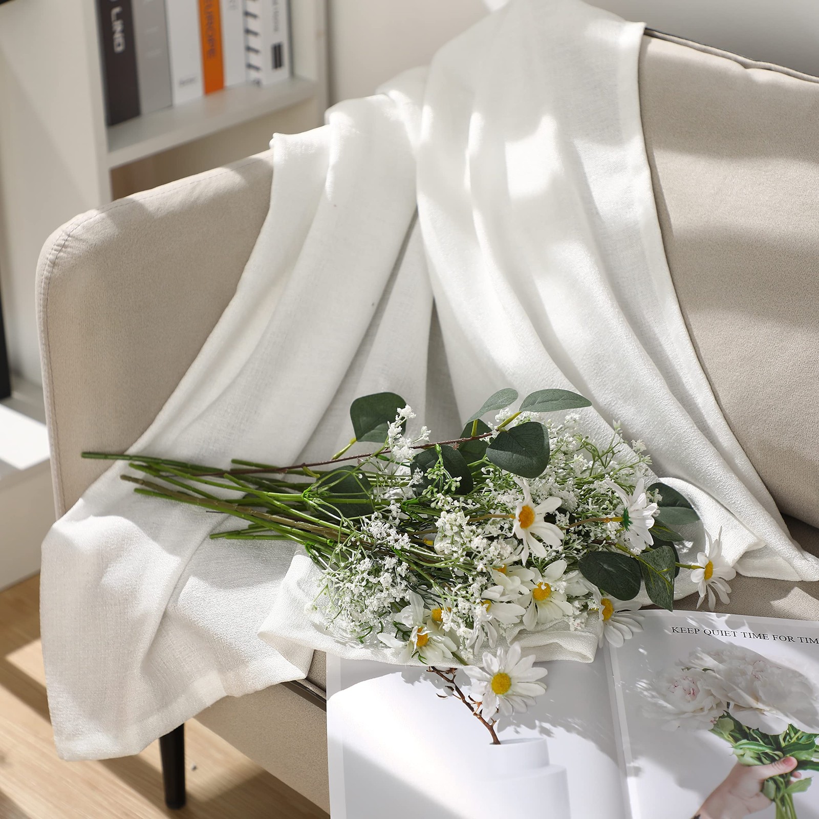 64 PCS White Artificial Baby Breath Flowers Faux Gypsophila DIY Floral Decor