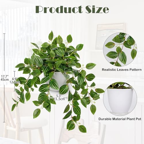 Artificial Plants Indoor Fake Potted Silk Plants Faux Watermelon Green Style#1