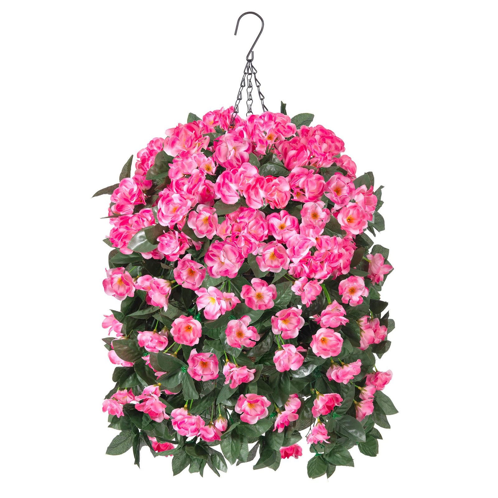Fake Geraniums Artificial Hanging Flowers Basket for Outdoors, Spring Outdoor…