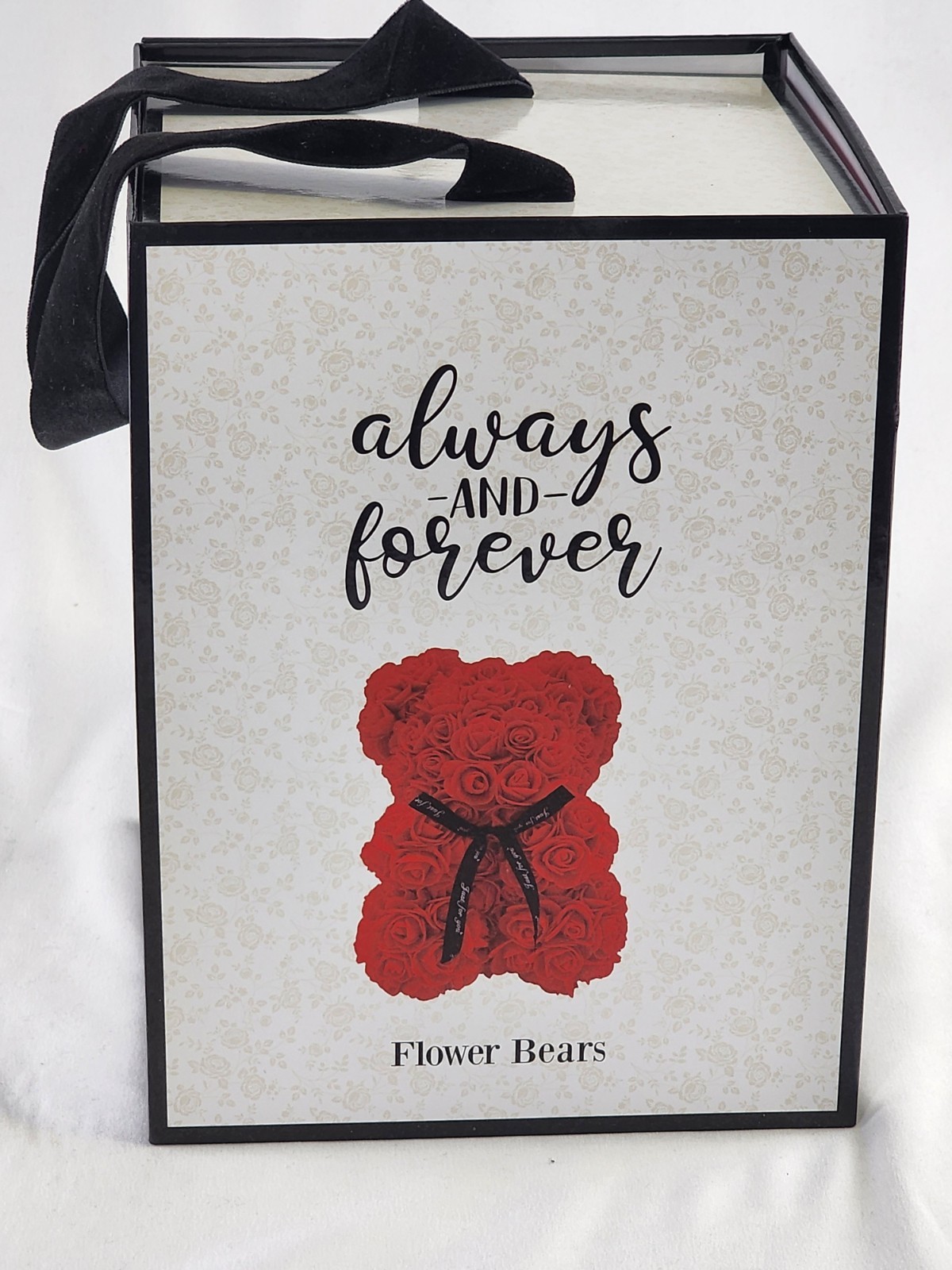 Red Rose Bear – “Always & Forever” Flower Bear in Gift Box