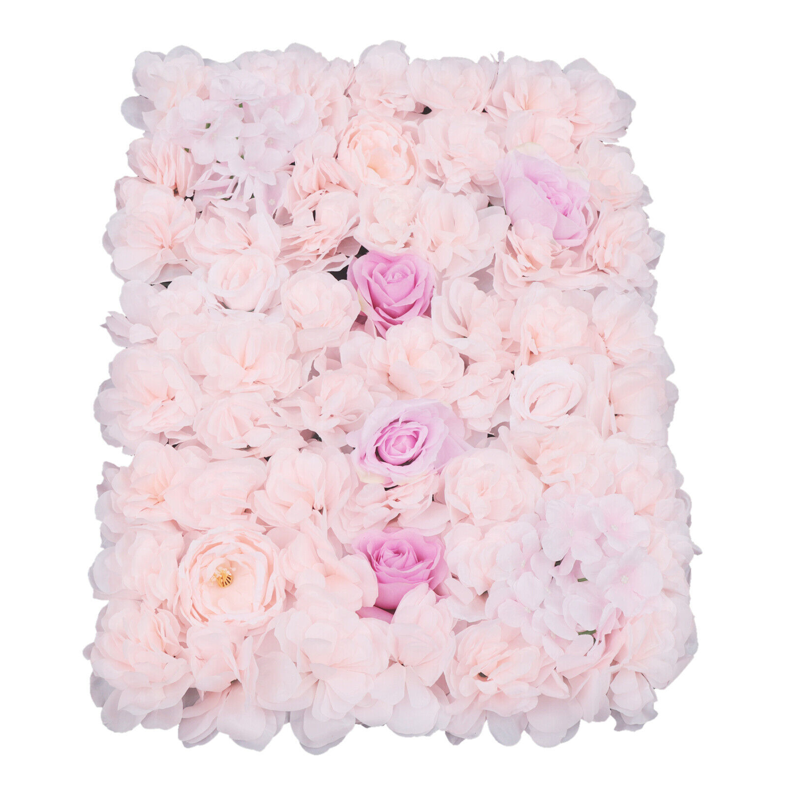 4pcs Artificial Rose Flower Wall Panel Party Wedding Background Decoration