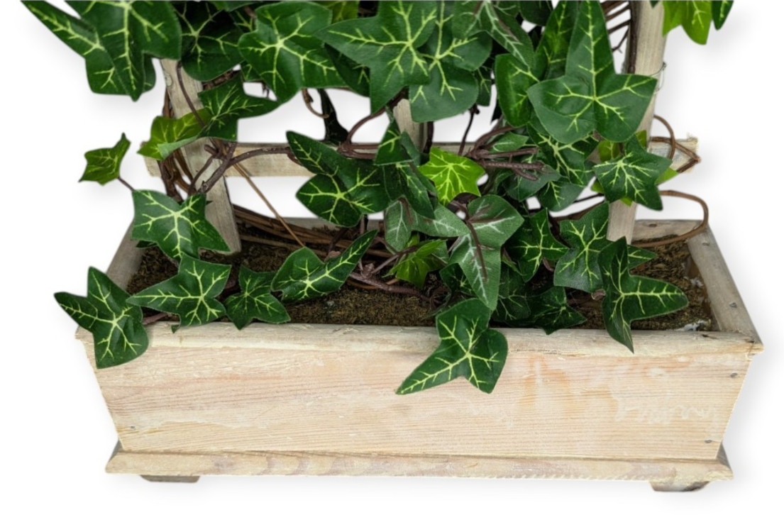 Classic Silks Craft Trellis with Ivy NWT 13″ Tall Wooden Box