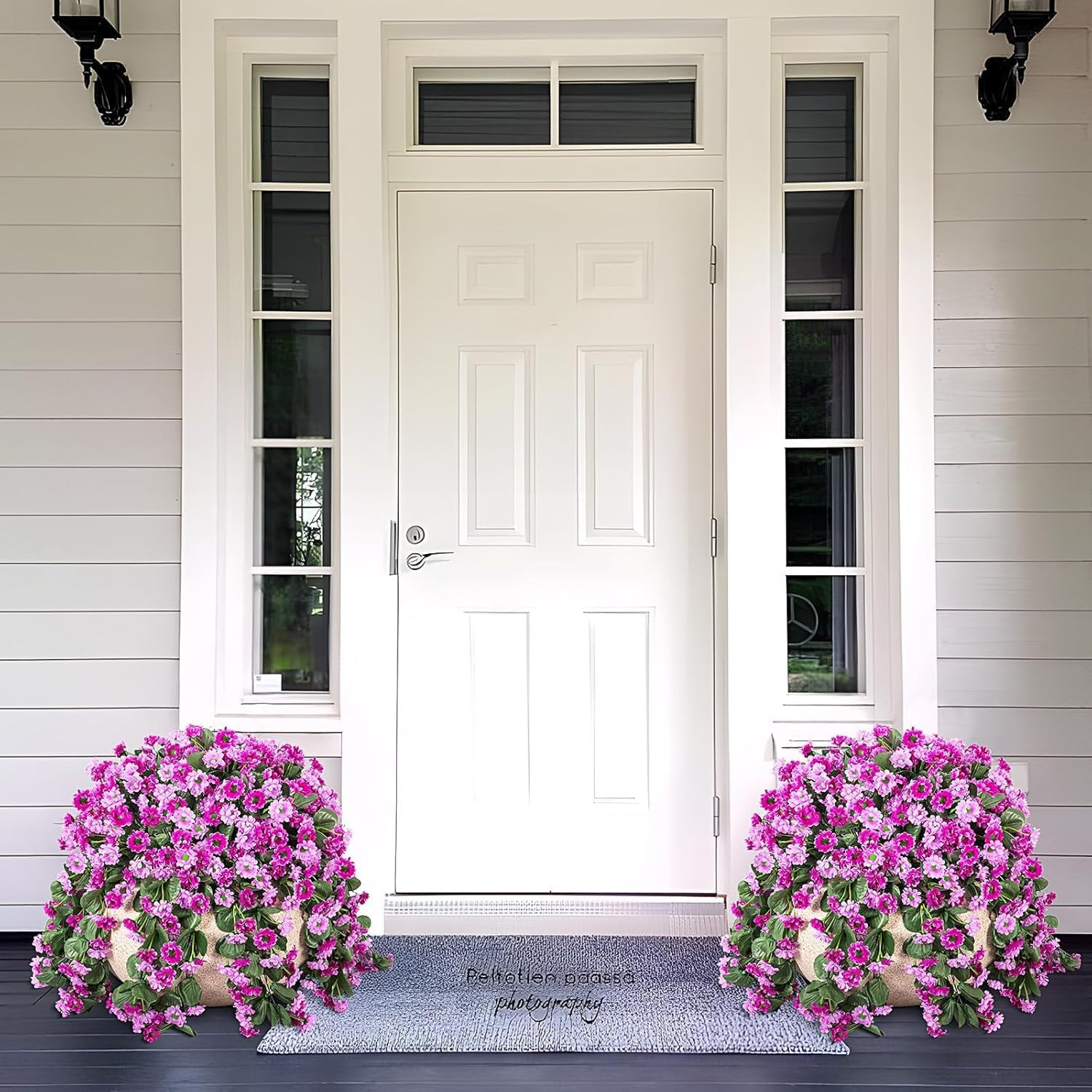 Artificial Daisies Hanging Baskets for Home Garden Patio Spring Decor
