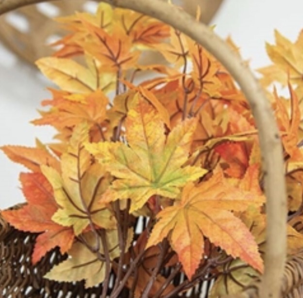 22″ Fall Maple Leaf Floral Pick Decor Accent