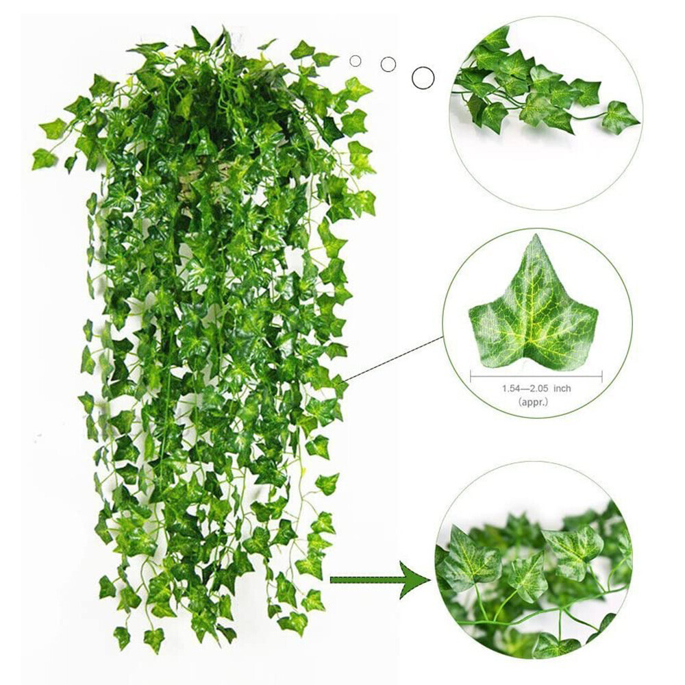 12 X 2M Artificial Ivy Vine Fake Foliage Flower Hanging Leaf Garland Plant