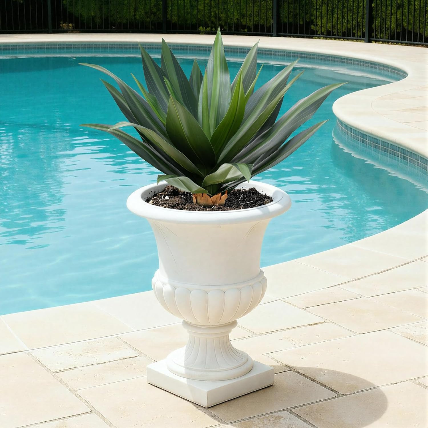 27.95″ UV-Resistant Artificial Agave Succulent Plants – Set of 2