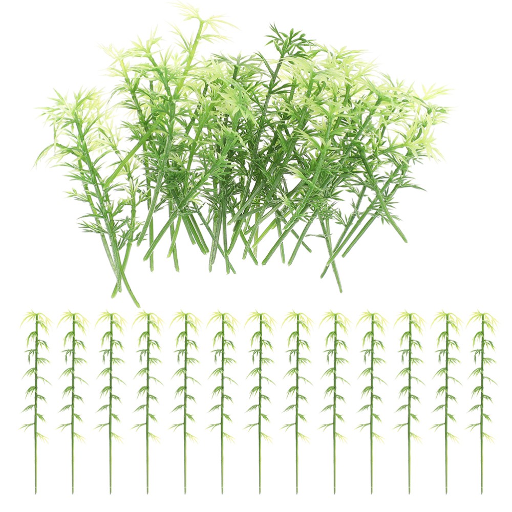 40Pcs Miniature Bamboo Trees Artificial Bamboo Plant Landscape Model