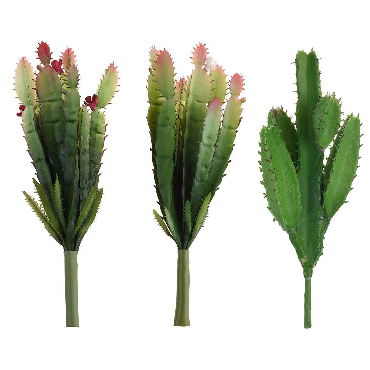 Set of 3 pcs Artificial Succulent Plants Faux Cactus Cacti Plant DIY Material…