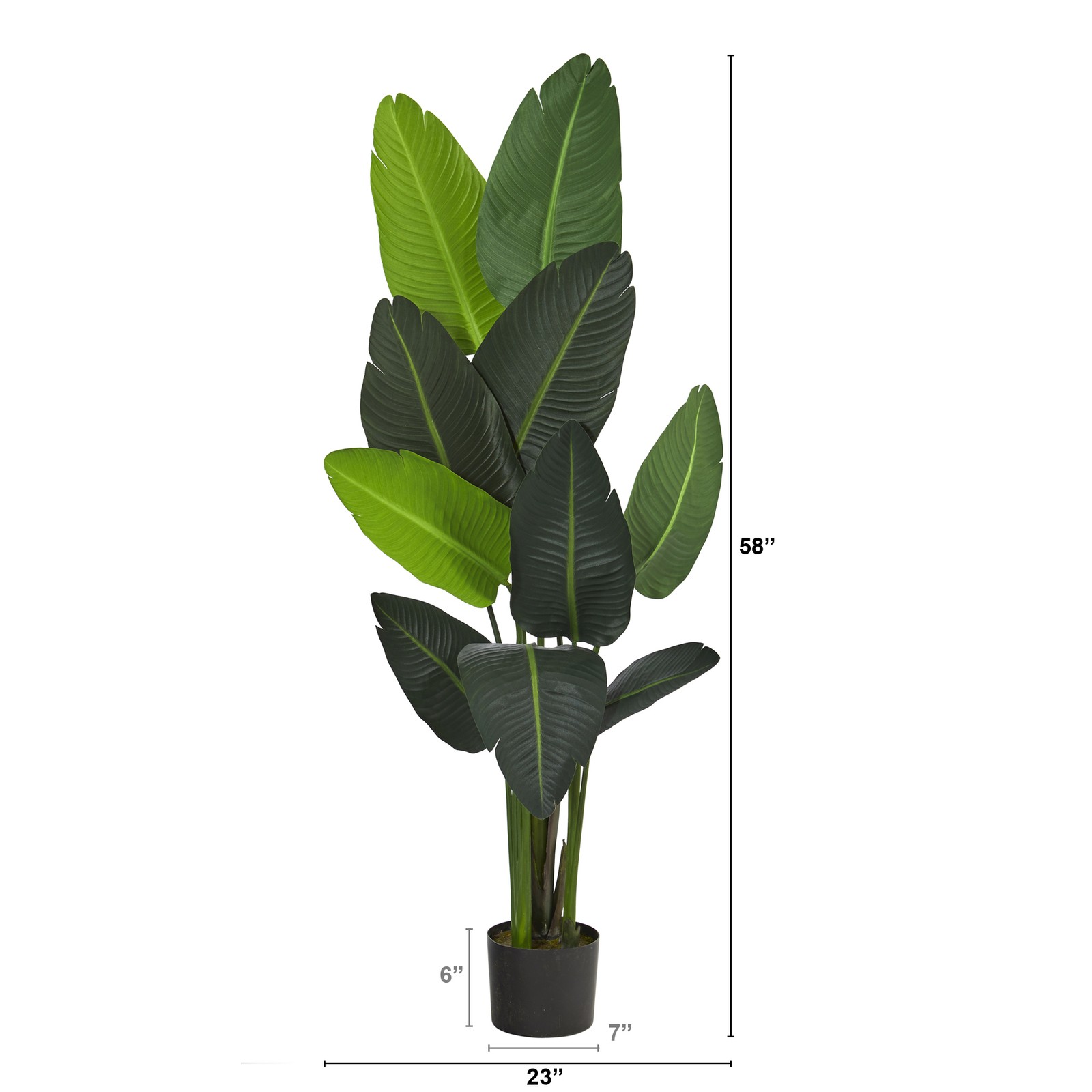 Nearly Natural 58″ Travelers Palm Artificial tree in Green