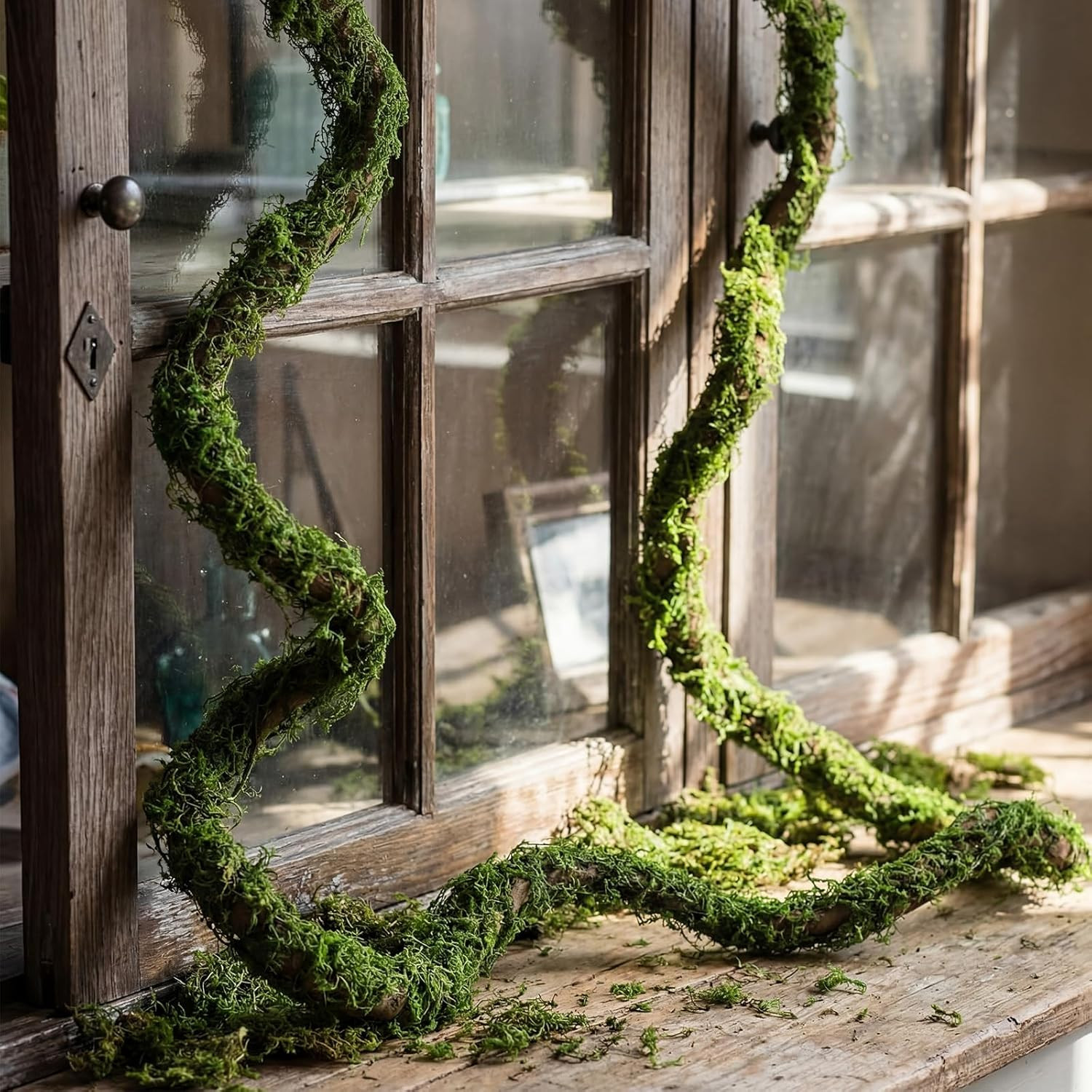 2 Pcs 118In Large Bendable Artificial Tree Branches with Moss Enchanted Forest D