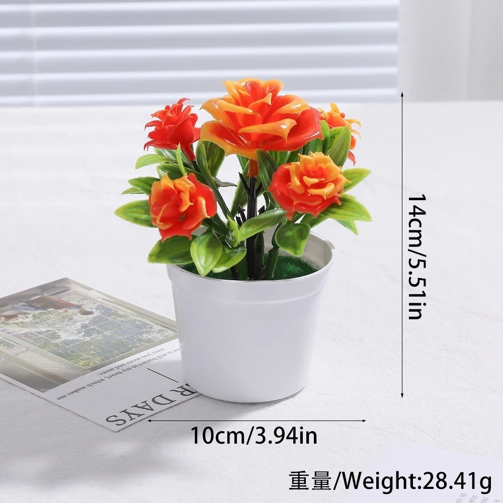 Artificial Bonsai Tree Potted Plant Fake Flowers Home Table Garden Decoration