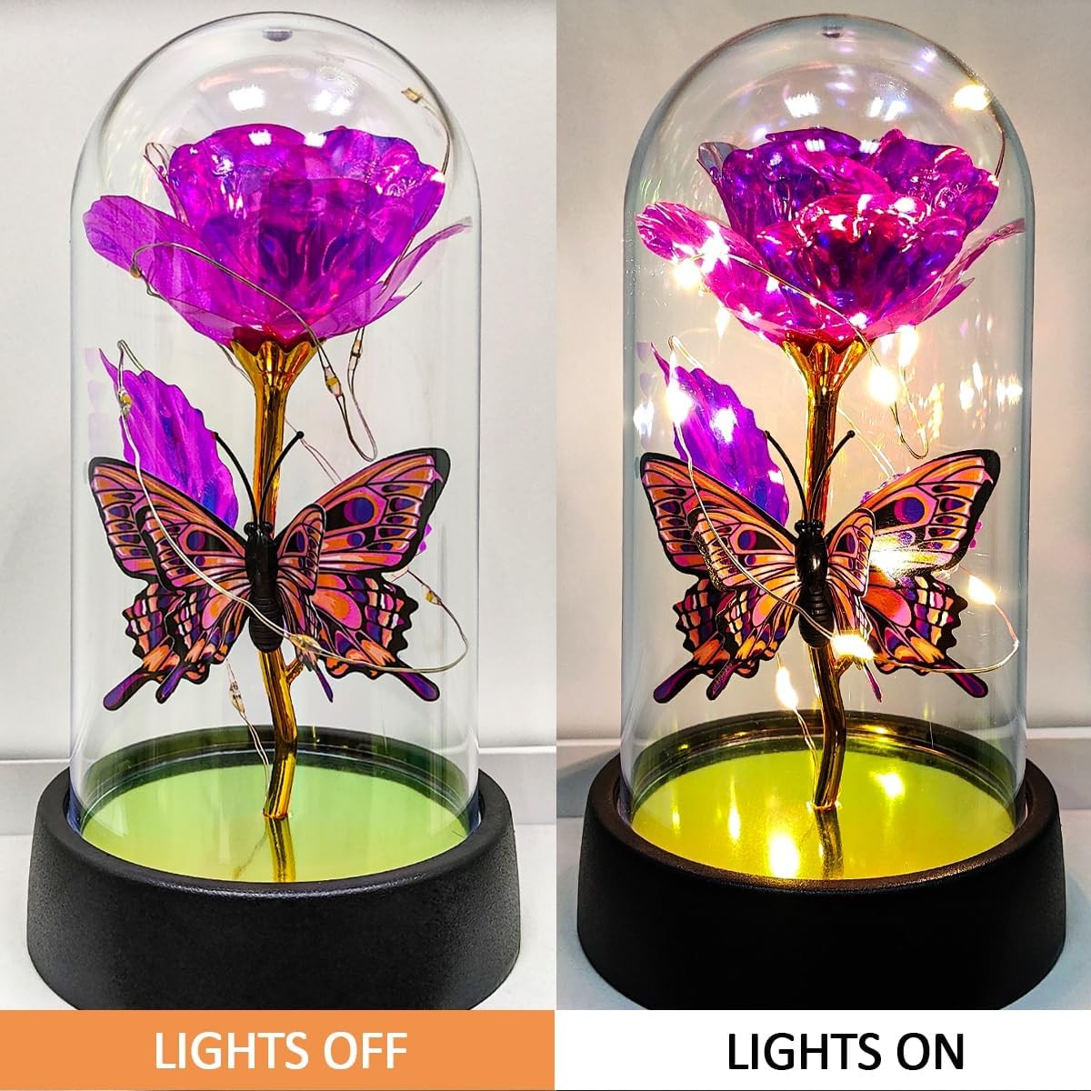 Eternal Glass Rose in Dome – Romantic Gift for Her, Mom, Birthday & More