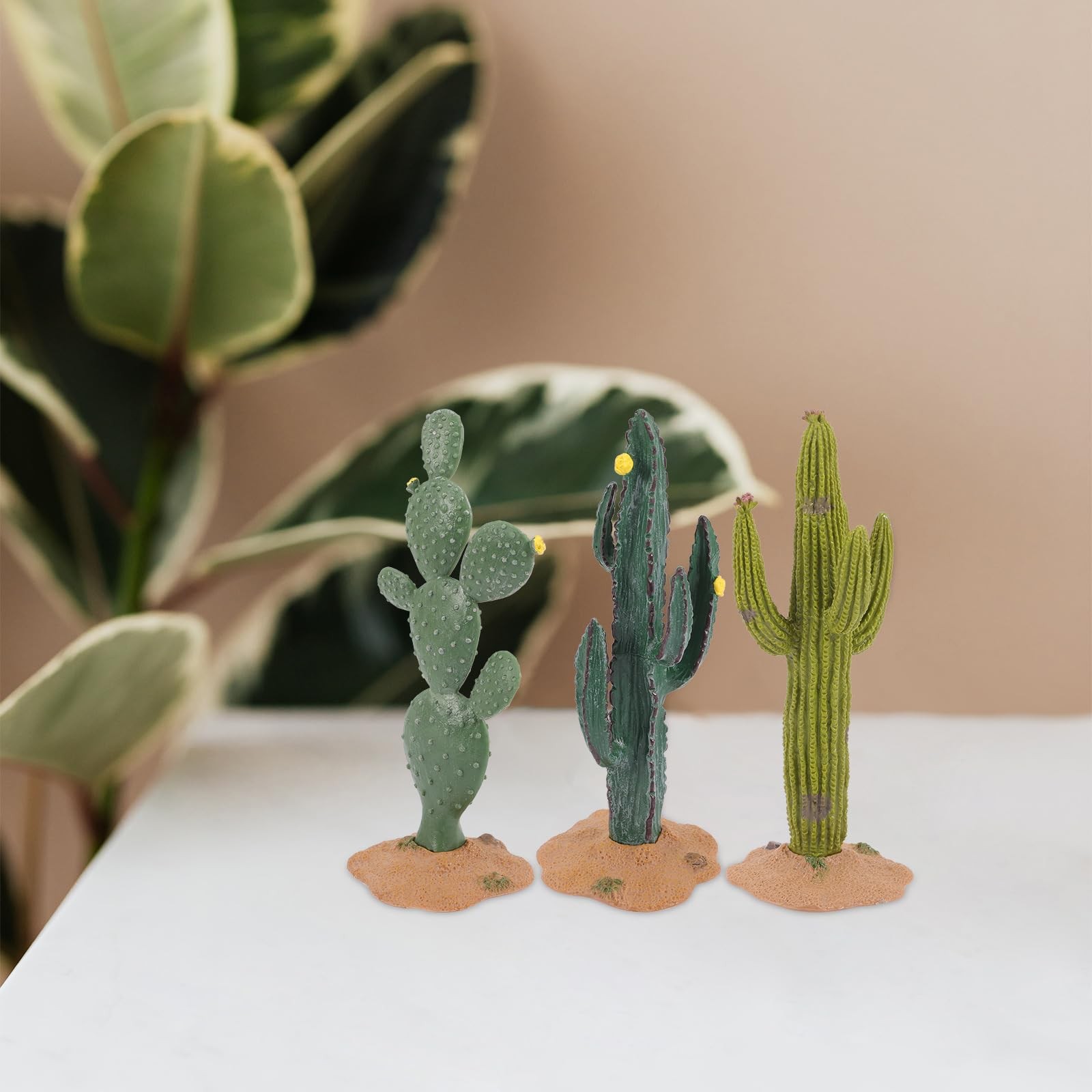 3Pcs Mini Cactus Ornaments Artificial Cactus Plants Fake Plant Figurines 5.31…