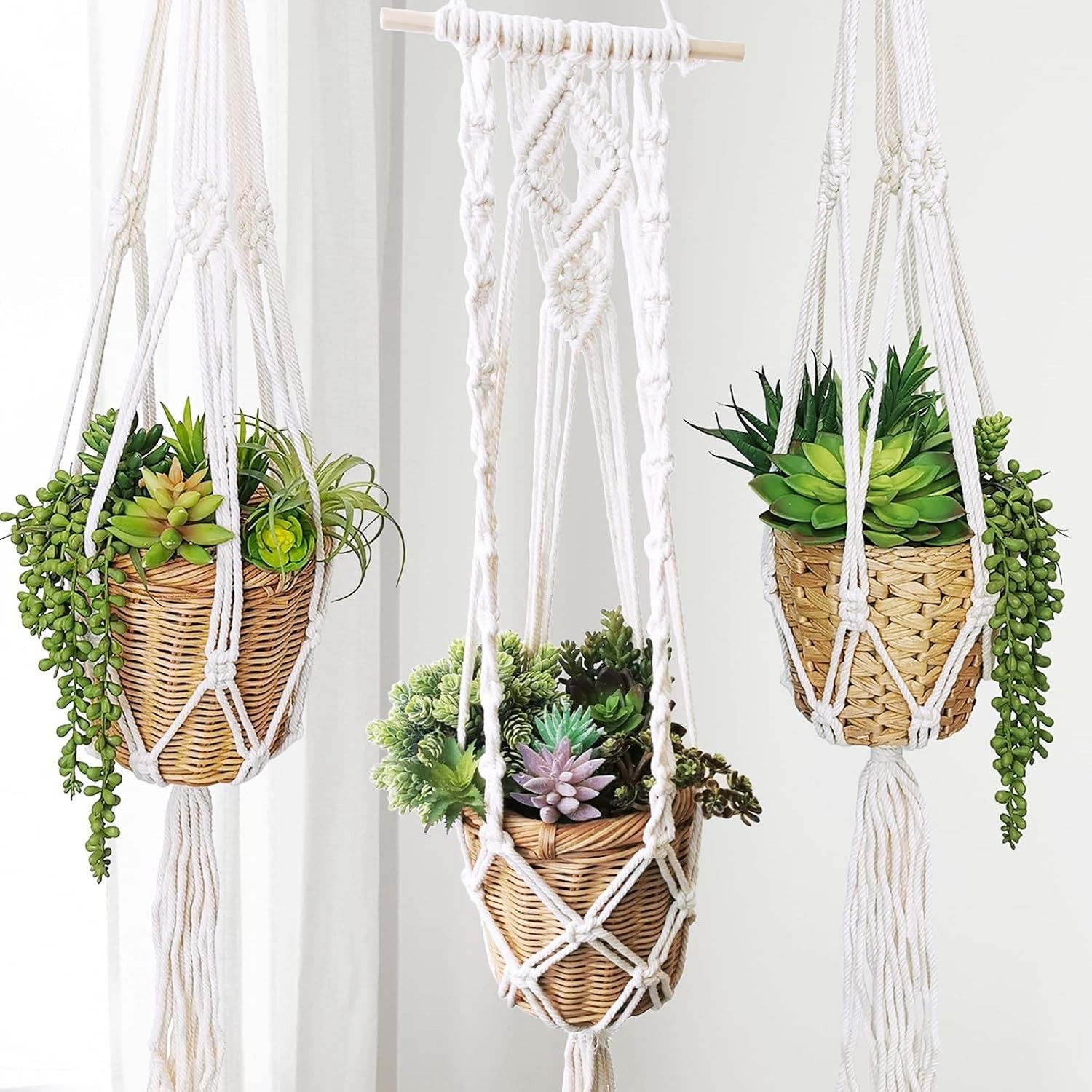 19 Pcs Assorted Artificial Succulents Plants Unpotted Small Green Hanging Suc…