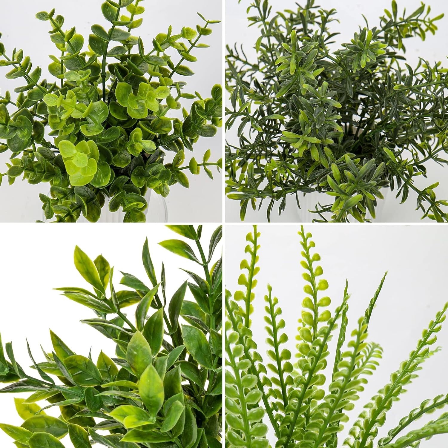 Realistic Eco-Friendly Fake Plants in Pot – Complete 4-Piece Indoor Greenery Set