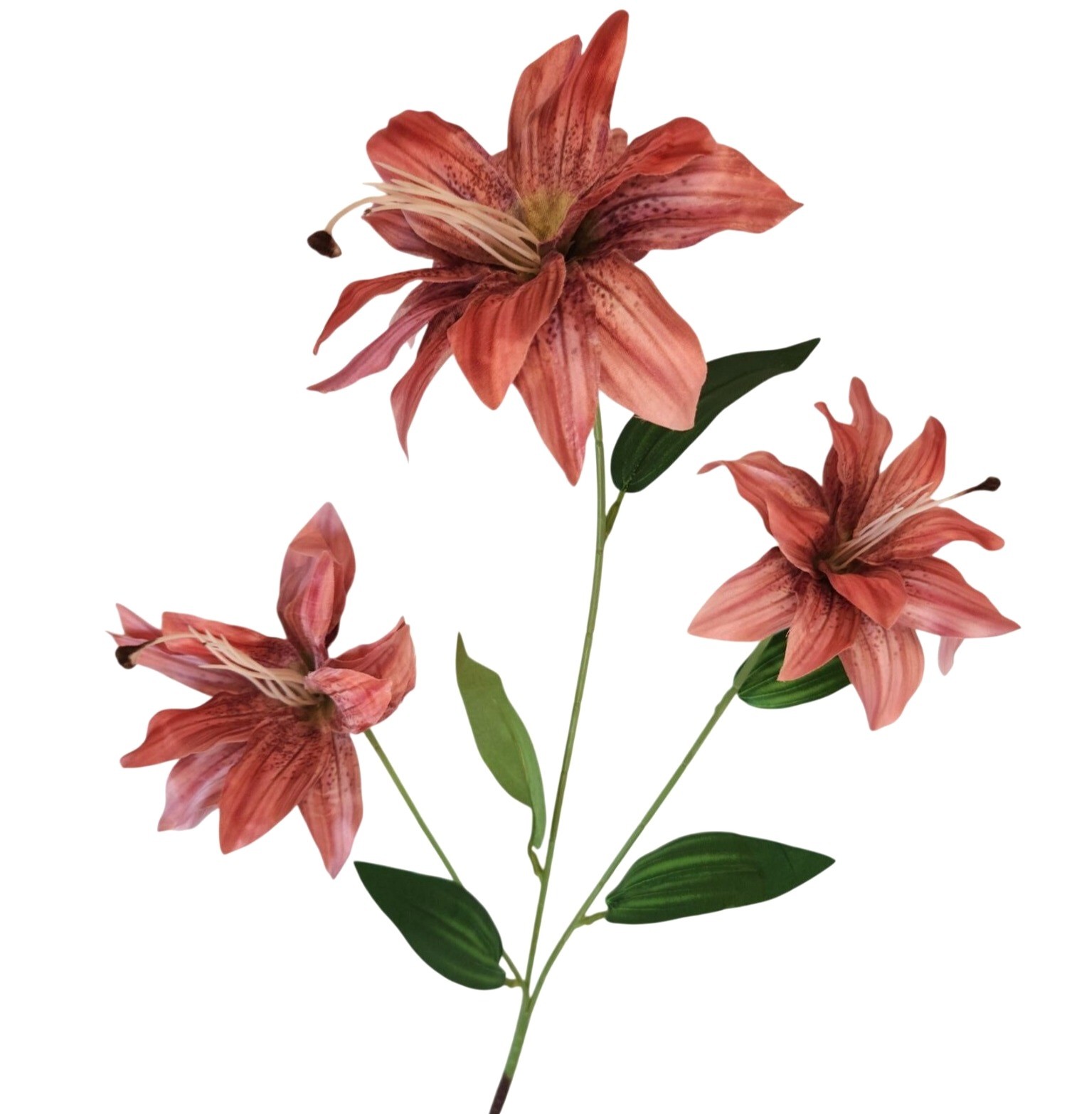 Luxury Artificial Tiger Lily Stem 34 Inch | Designer Artificial Silk Floral | Bl