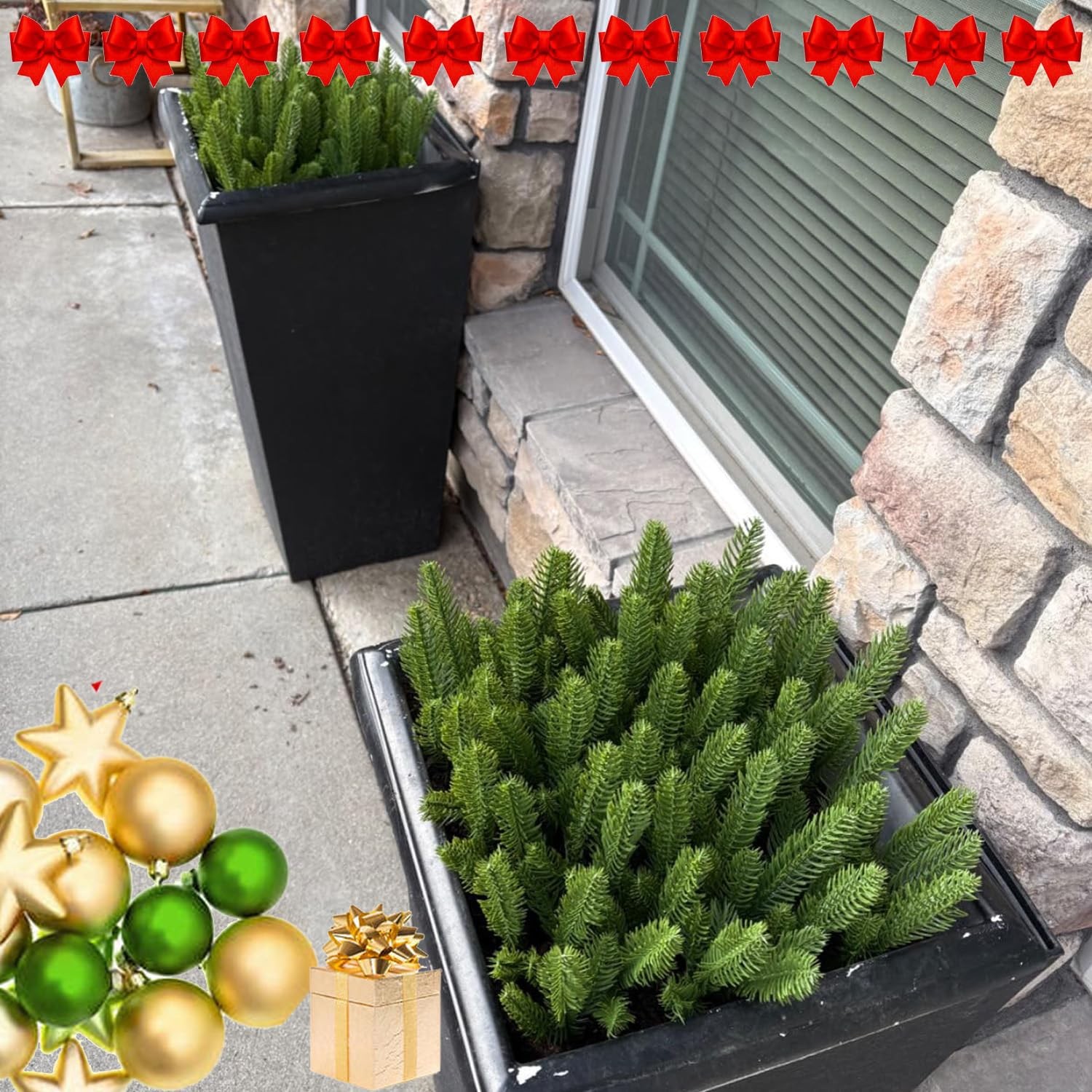 Artificial Pine Branches Green Plants Needles DIY Realistic Faux Christmas Gr…