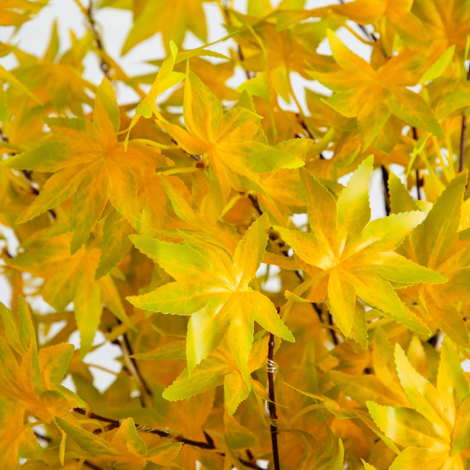 Nearly Natural 6ft Pre-Lit Yellow Autumn Maple Fall Tree w/ 350 Warm White LED