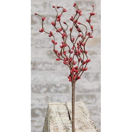 NEW PRIMITIVE Pip Berry Picks Stems 12″T RED Set of 3 Crafts Patriotic CHRISTMAS