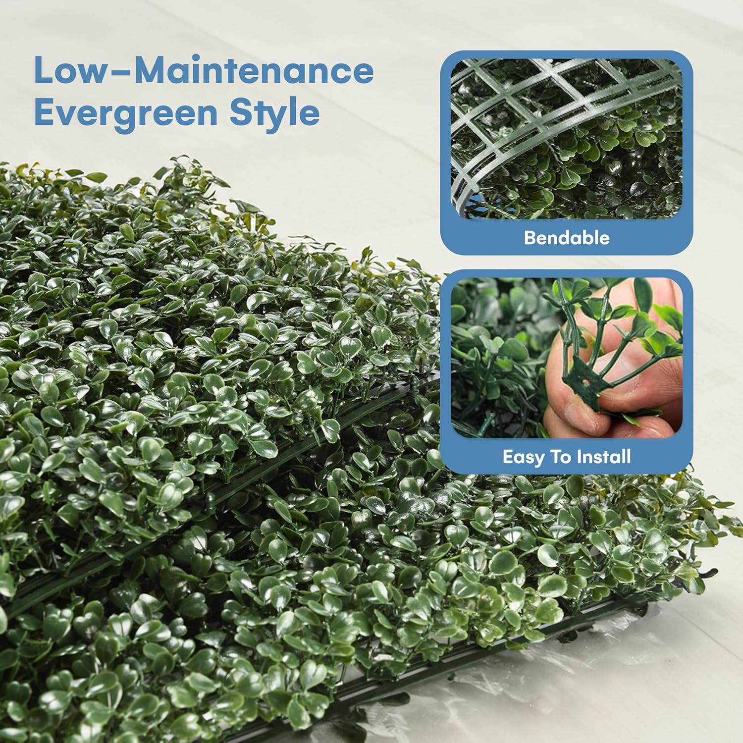20″ x 20″ Grass Wall Panels (24 Pack) – UV-Protected Greenery Backdrop